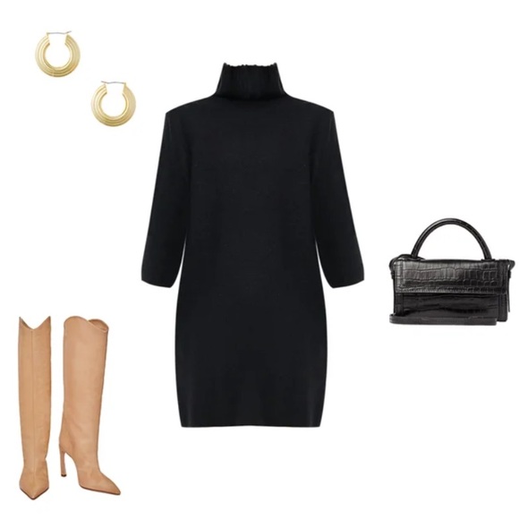 Tuckernuck POMANDER PLACE Noir Vivianne Dress rib knit - Picture 5 of 12